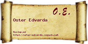 Oster Edvarda névjegykártya